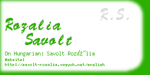 rozalia savolt business card